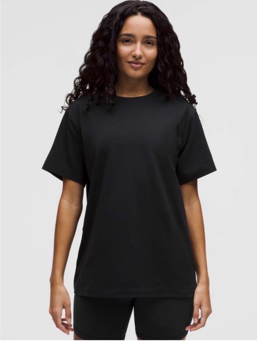 Lululemon All Yours Pima Cotton Crewneck T-Shirt Black Size 4